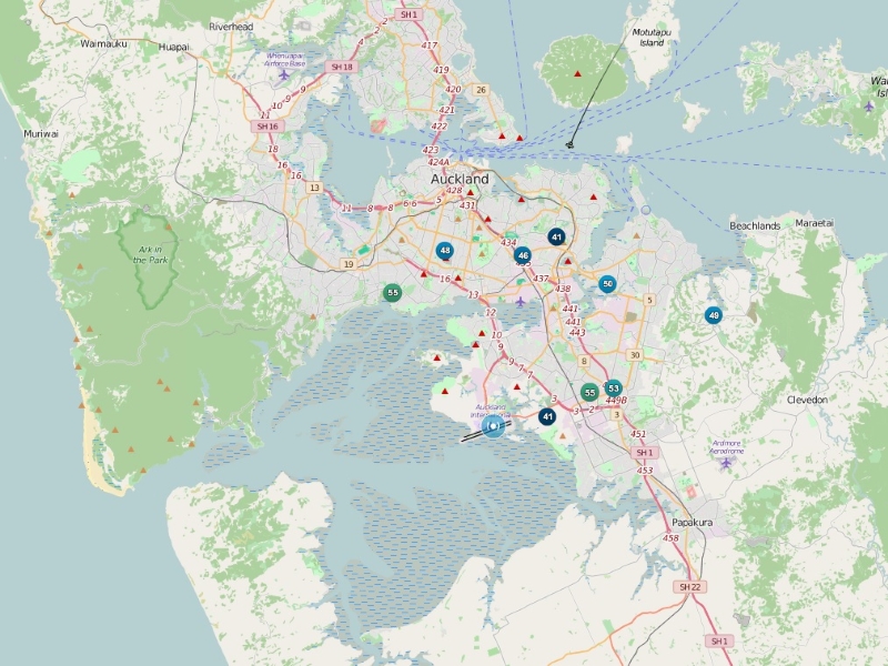 View aircraft using Auckland Airport