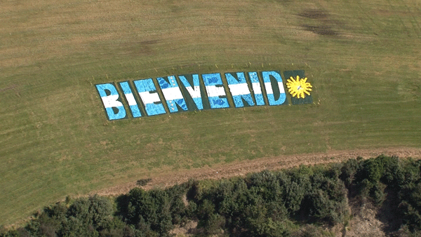 Welcome words for Argentina at Auckland Airport