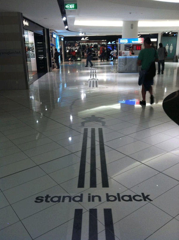 Adidas promotion in Auckland airport