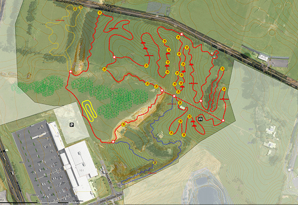 Mountain bike trail map